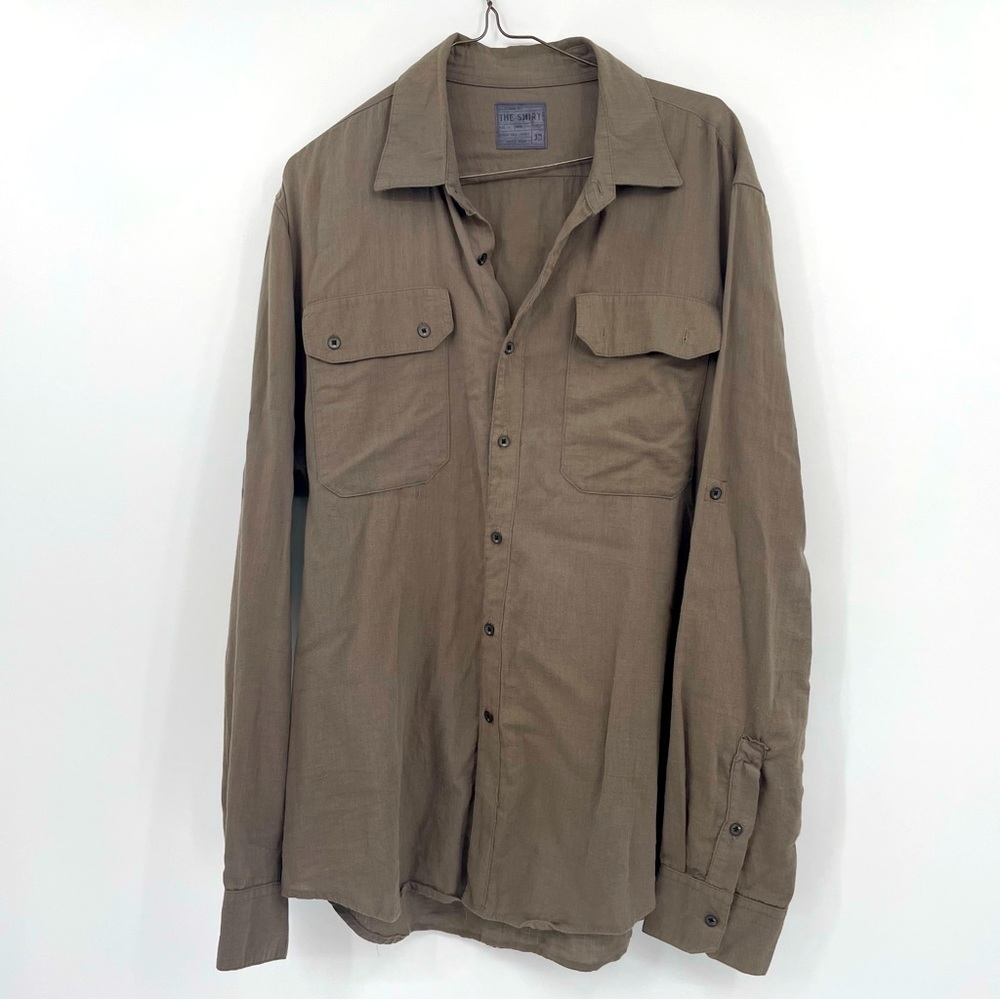 Joe’s Jeans “The Shirt” Brown Button-Down – Unisex, Size M (Fits Men’s L / Women